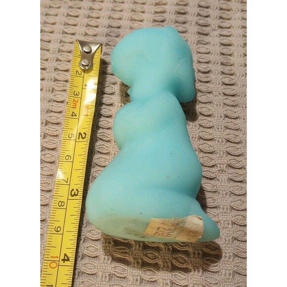 Vintage Blue Satin Fenton Glass Girl Praying Figurine Collectors Item Stickered - Picture 8 of 8